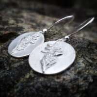 Sterling Silver Heather Earrings Round thumbnail