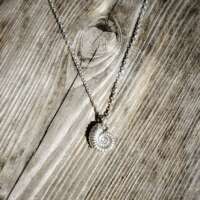 Solid Fine Silver Ammonite Necklace thumbnail