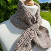 Taupe Vintage Style Scarf thumbnail