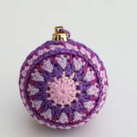 Purple Crochet Christmas Bauble thumbnail