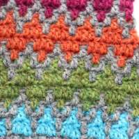 Multicoloured Mittens with Grey Cuff thumbnail
