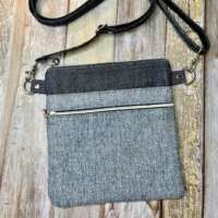 Shetland Grey Tweed Crossbody Bag thumbnail