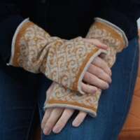 Bow Waves Wrist Warmers Cobble and Gazzel thumbnail