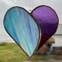Stained Glass Heart Sun Catcher thumbnail