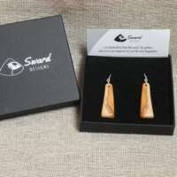 Yew Wood Drop Earrings thumbnail