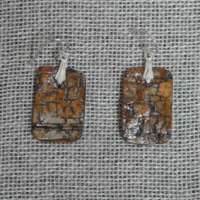 Dark Birch Bark Earrings thumbnail