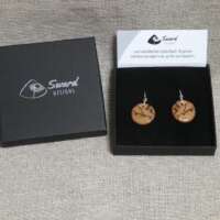 Spalted Beech Round Earrings thumbnail