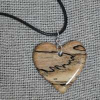 Spalted Beech Heart Pendant thumbnail