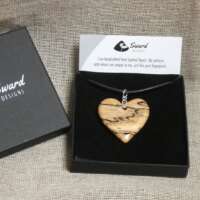 Spalted Beech Heart Pendant thumbnail