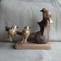 Spalted Beech Trio of  Birds thumbnail
