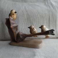 Spalted Beech Trio of  Birds thumbnail