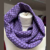 Honeycomb Double Wrap Neck Cosy Clematis Black Grape thumbnail