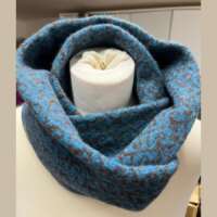 Bow Waves Double Wrap Neck Cosy Larkspur and Hickory thumbnail