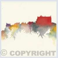 Pack of 5 Square Abstract Scotland Cards thumbnail