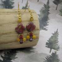 Agate and Mookaite Icon Earrings thumbnail