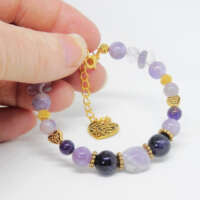 Amethyst Memory Wire Bracelet thumbnail