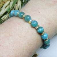 Apatite and Diamante Memory Wire Bracelet thumbnail