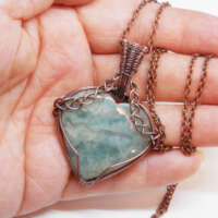 Aquamarine Heart Necklace thumbnail