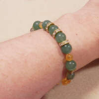 Green Aventurine Memory Wire Bracelet thumbnail