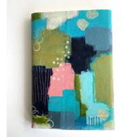 A5 Hand Painted Abstract Canvas Sketchbook Envelope thumbnail