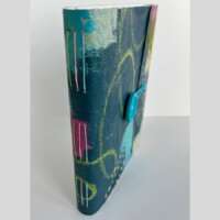 Hand painted Abstract Canvas Artist Journal Wrap Around thumbnail