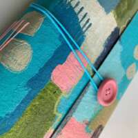 A5 Hand Painted Abstract Canvas Sketchbook Wrap Around thumbnail