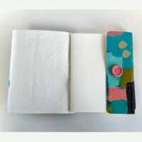 A5 Hand Painted Abstract Canvas Sketchbook Wrap Around thumbnail
