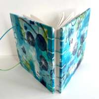 Square Blue Green Abstract Circles Watercolour Sketchbook thumbnail