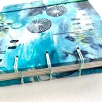 Square Blue Green Abstract Circles Watercolour Sketchbook thumbnail