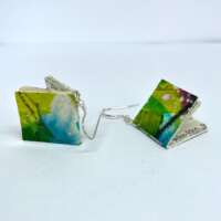 Medium Green Book Earrings thumbnail