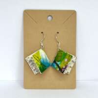 Medium Green Book Earrings thumbnail