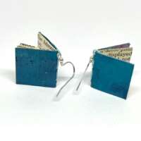 Medium Blue Purple Book Earrings thumbnail
