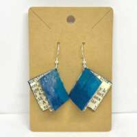 Medium Blue Purple Book Earrings thumbnail