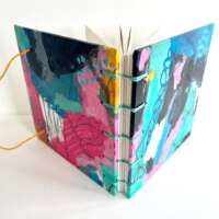 Square Pink Green & Blue Abstract Watercolour Sketchbook thumbnail