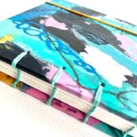 Square Pink Green & Blue Abstract Watercolour Sketchbook thumbnail