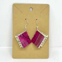 Small Pink Book Earrings thumbnail