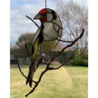 Stained Glass Goldfinch Suncatcher thumbnail