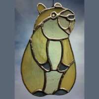 Stained Glass Capybara Suncatcher thumbnail