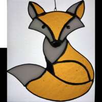 Stained Glass Fox Suncatcher thumbnail