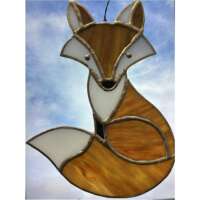 Stained Glass Fox Suncatcher thumbnail