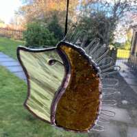 Stained Glass Hedgehog Tree Decoration thumbnail
