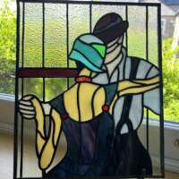 Last Dance Stained Glass Panel thumbnail