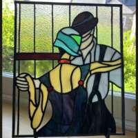 Last Dance Stained Glass Panel thumbnail