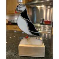 Stained Glass Puffin Tealight Holder thumbnail