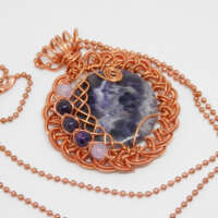 Celtic Style Braided Amethyst Necklace thumbnail