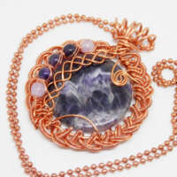 Celtic Style Braided Amethyst Necklace thumbnail