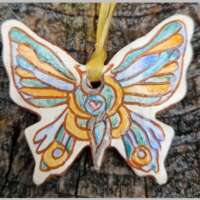 Scraffito Butterfly Hanging Decoration thumbnail