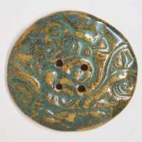 Green Celtic Pottery Button thumbnail