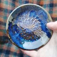 Blue Stoneware Garlic Plate thumbnail