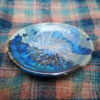 Blue Stoneware Garlic Plate thumbnail